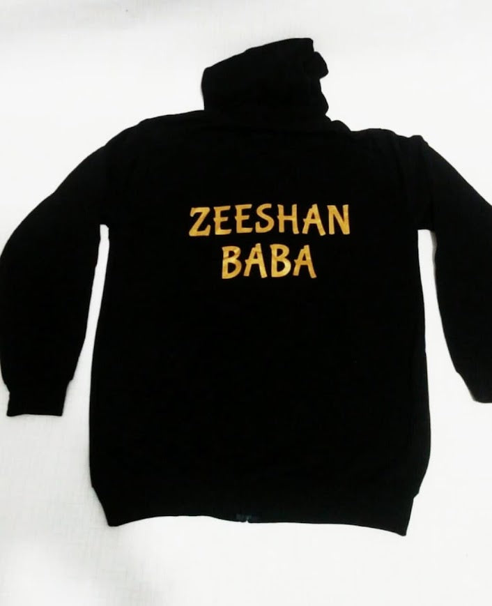 Custom Printed Hoodie Unisex Personalized Black Pullover Workwear Event, Printing with your Logo or Design or Text - GiftCity