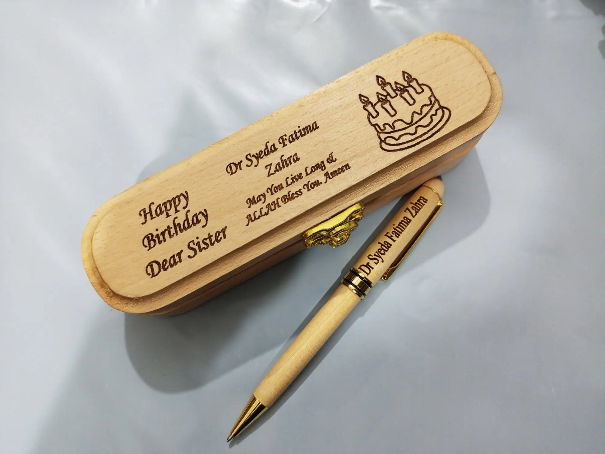 Wooden Box With Pen - GiftCity