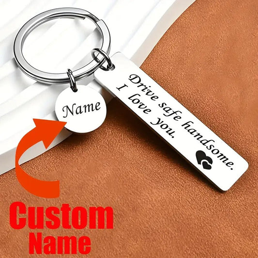 Customized Drive Safe Keychain for Him GiftCity