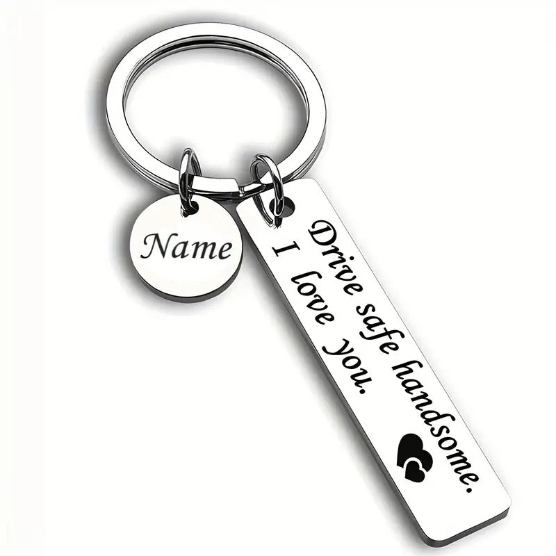 Customized Drive Safe Keychain for Him GiftCity
