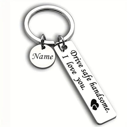 Customized Drive Safe Keychain for Him GiftCity