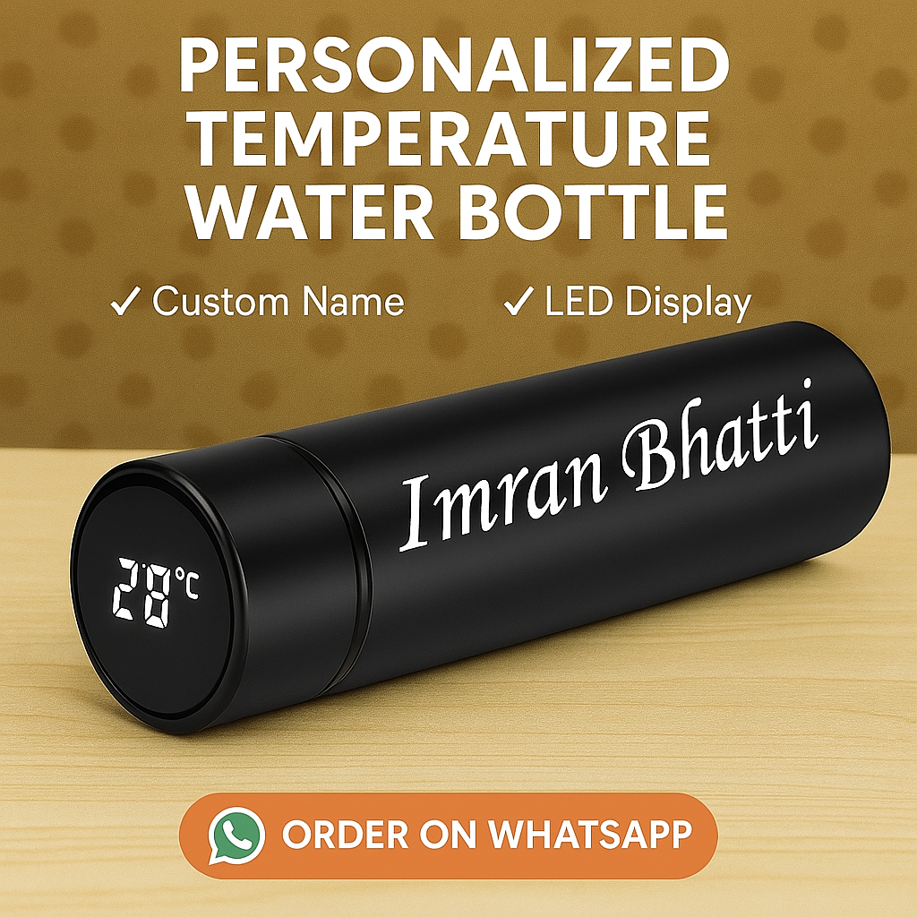 Custom Name Temperature Water Bottle GiftCity