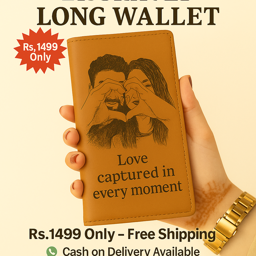 Couple Engraved Long Wallet GiftCity