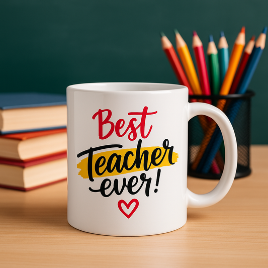 Customized Best Teacher Ever Mug GiftCity