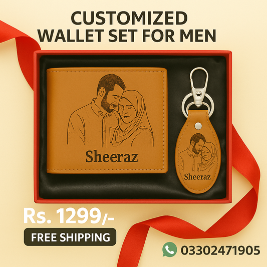 Personalized Wallet & Keychain Set for Men GiftCity
