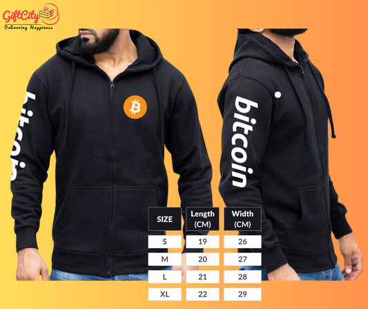 Bitcoin Logo zip hoodie | BTC Cryptocurrency gift | traders gift - investors | crypto gifts | bull market hodl | unisex - GiftCity