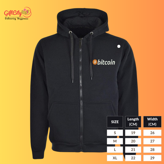 Bitcoin BTC Full Zip Hoodie Sweatshirt - GiftCity