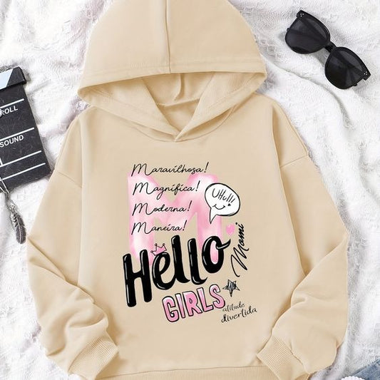 Skin Hello Girls Printed Hoodie - GiftCity