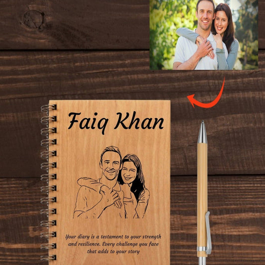 Personalized Wooden Diary - GiftCity