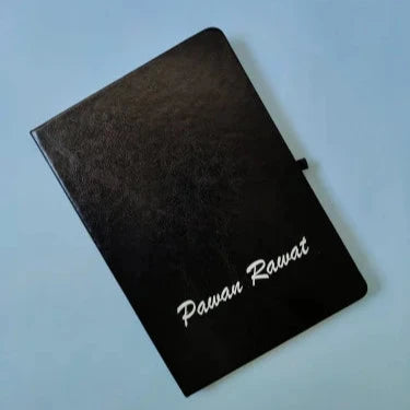 Name Logo Customized Diary Hard Card – Black – With Gift Box - GiftCity