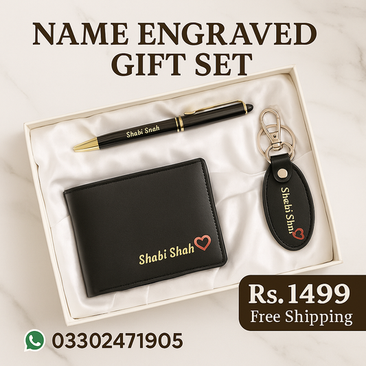 Personalized Name Engraved Wallet Gift Set GiftCity