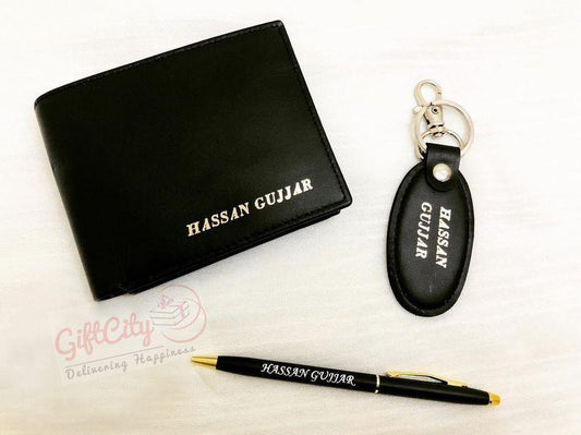 Black Wallet Keychain Pen with Gift Box - GiftCity
